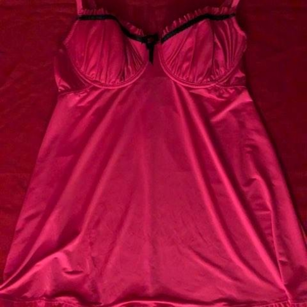 Bright pink nightgown
